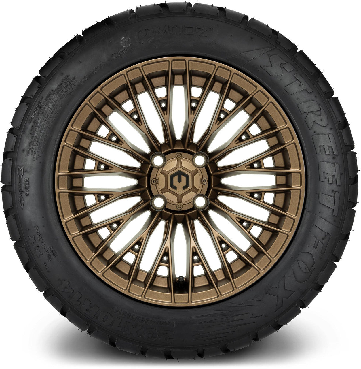 MODZ® 14" Reaper Bronze Wheels & Street Tires Combo