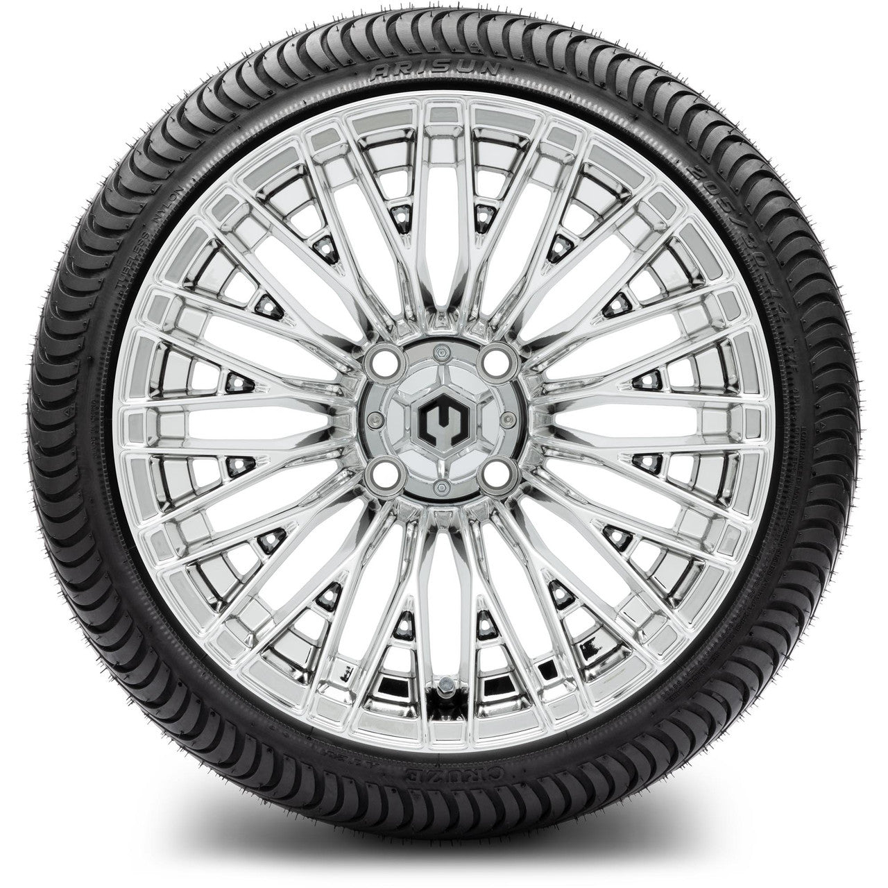 MODZ® 14" Reaper Chrome Wheels & Street Tires Combo