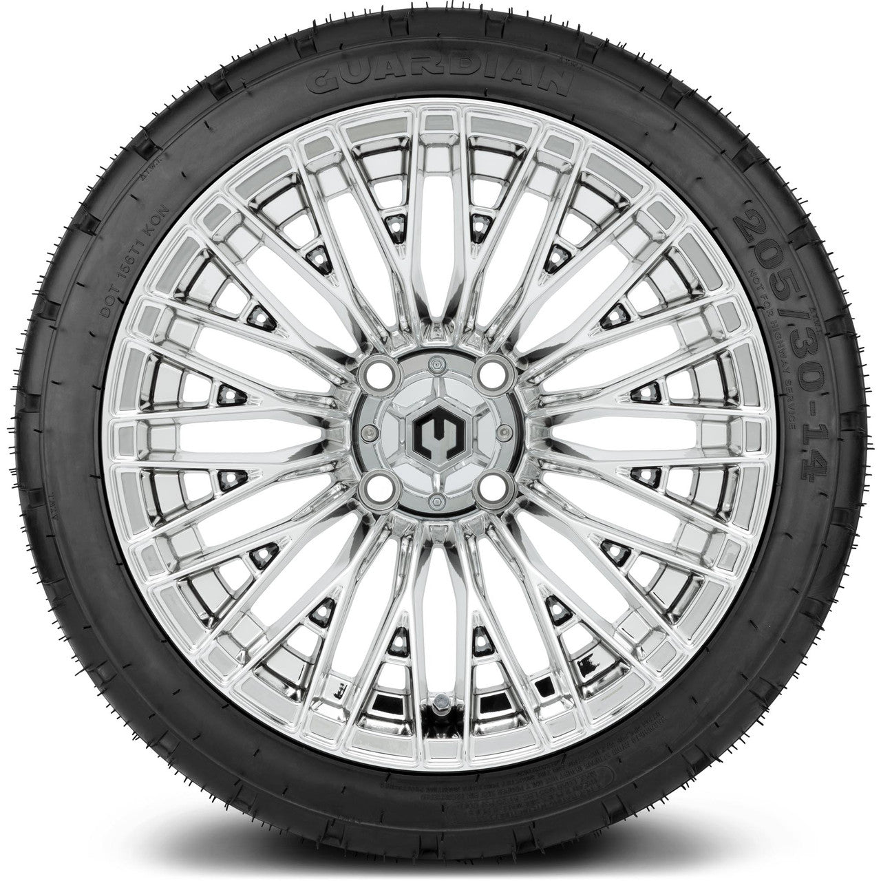 MODZ® 14" Reaper Chrome Wheels & Street Tires Combo