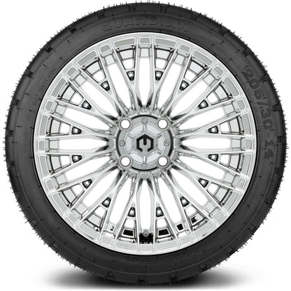 MODZ® 14" Reaper Chrome Wheels & Street Tires Combo