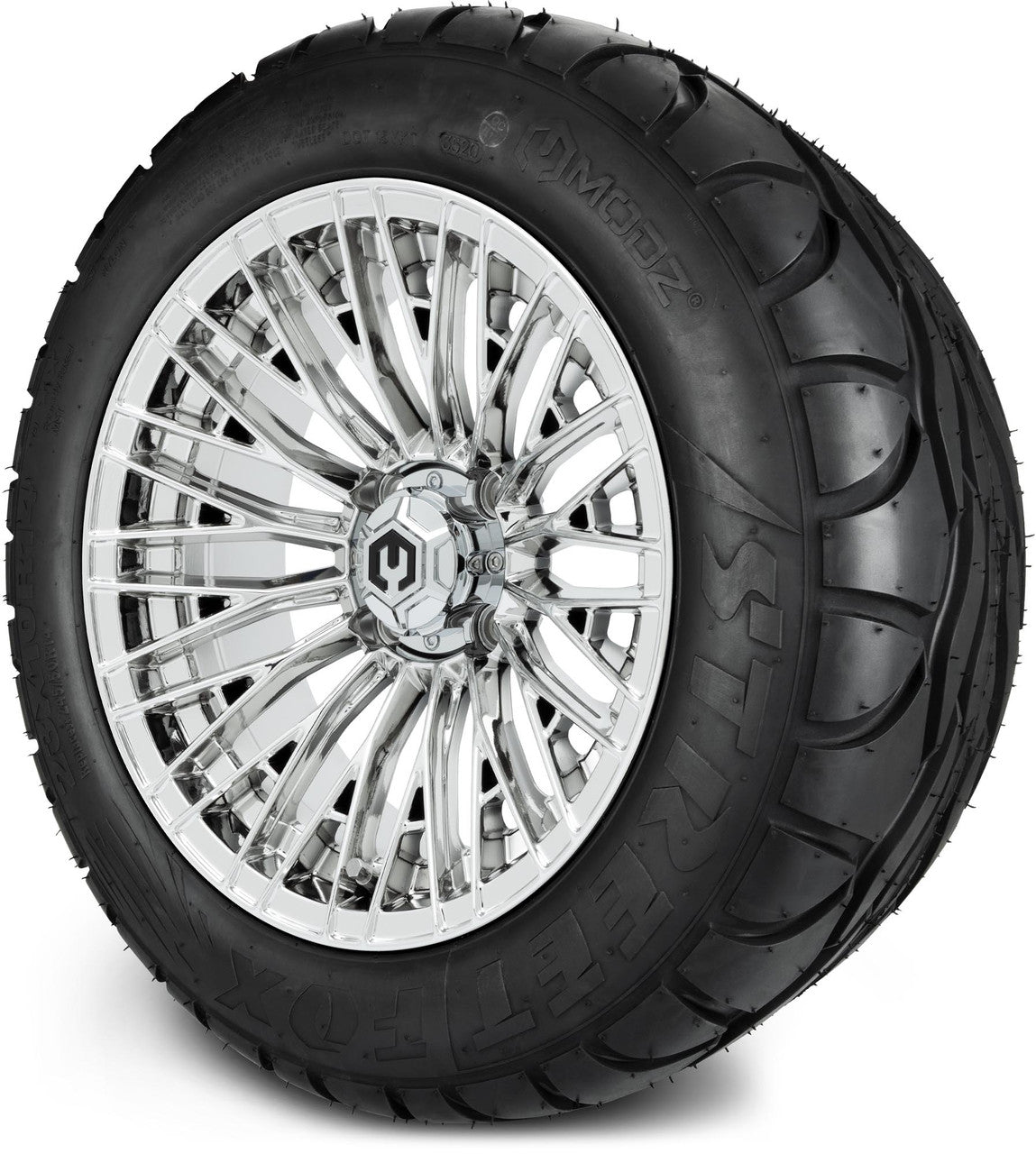 MODZ® 14" Reaper Chrome Wheels & Street Tires Combo