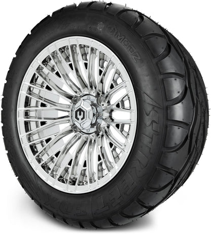 MODZ® 14" Reaper Chrome Wheels & Street Tires Combo
