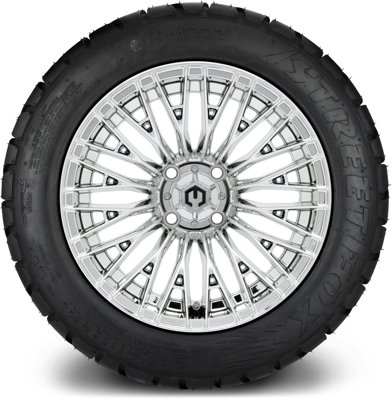 MODZ® 14" Reaper Chrome Wheels & Street Tires Combo