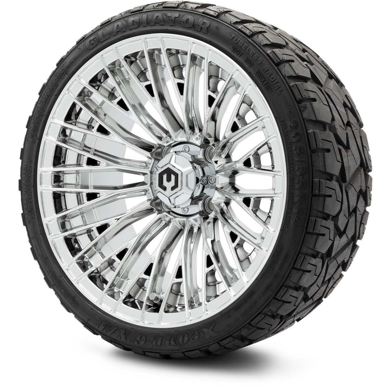 MODZ® 14" Reaper Chrome Wheels & Off-Road Tires Combo