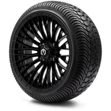 MODZ® 14" Reaper Glossy Black Wheels & Street Tires Combo
