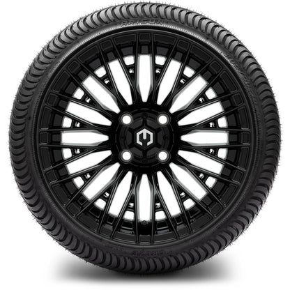 MODZ® 14" Reaper Glossy Black Wheels & Street Tires Combo