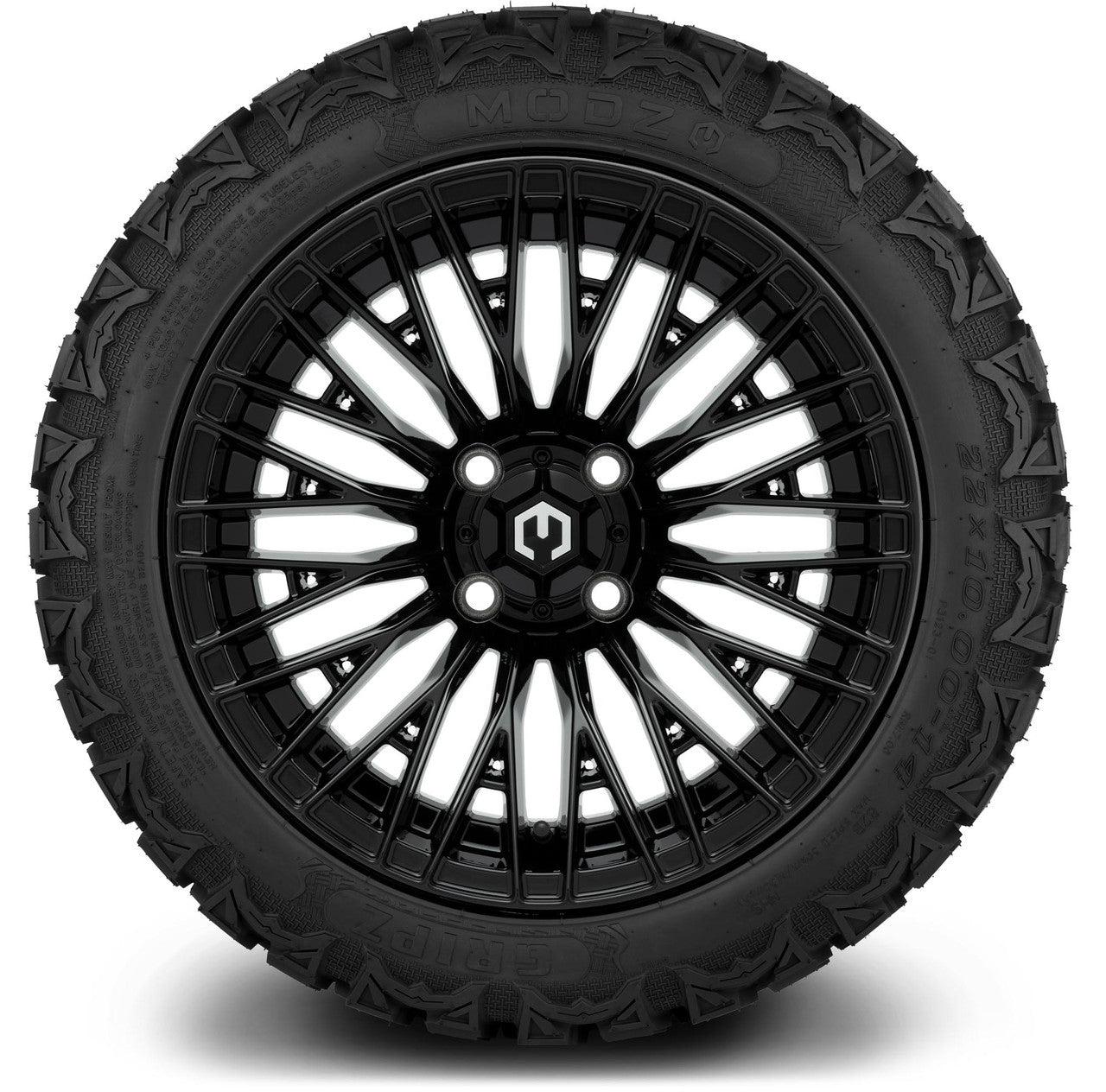 MODZ® 14" Reaper Glossy Black Wheels & Off-Road Tires Combo