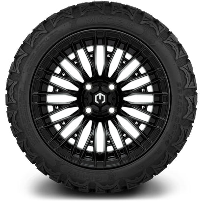 MODZ® 14" Reaper Glossy Black Wheels & Off-Road Tires Combo