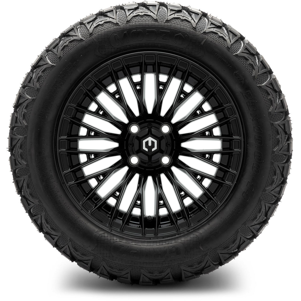 MODZ® 14" Reaper Glossy Black Wheels & Off-Road Tires Combo