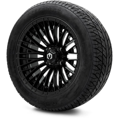 MODZ® 14" Reaper Glossy Black Wheels & Street Tires Combo