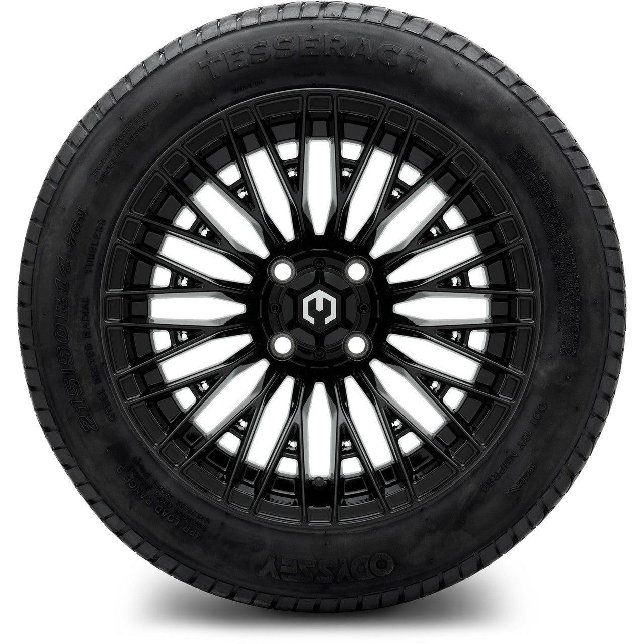 MODZ® 14" Reaper Glossy Black Wheels & Street Tires Combo