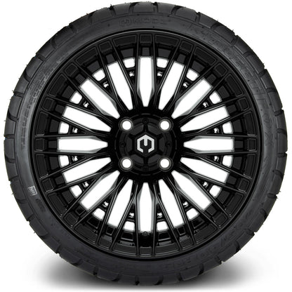 MODZ® 14" Reaper Glossy Black Wheels & Street Tires Combo