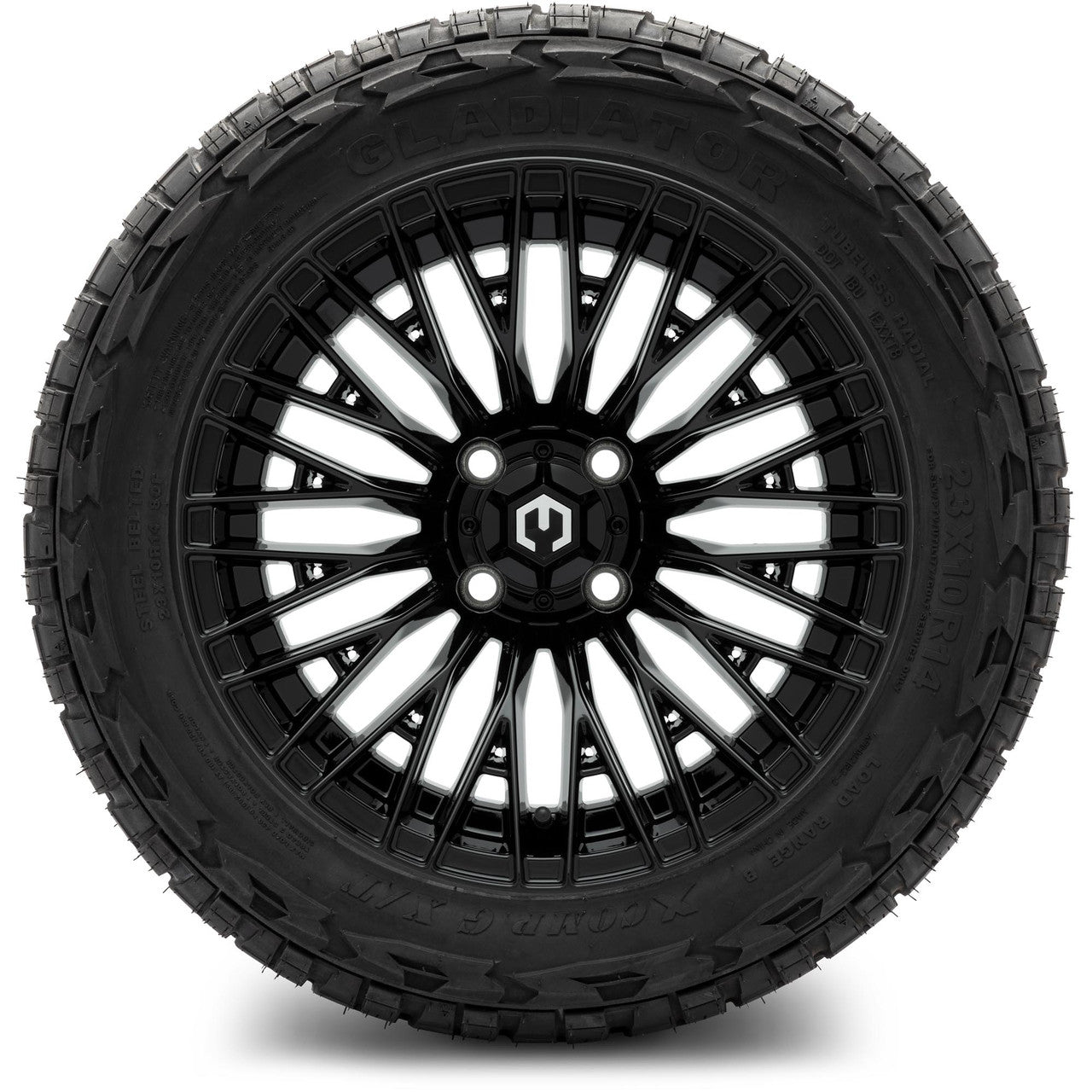 MODZ® 14" Reaper Glossy Black Wheels & Off-Road Tires Combo
