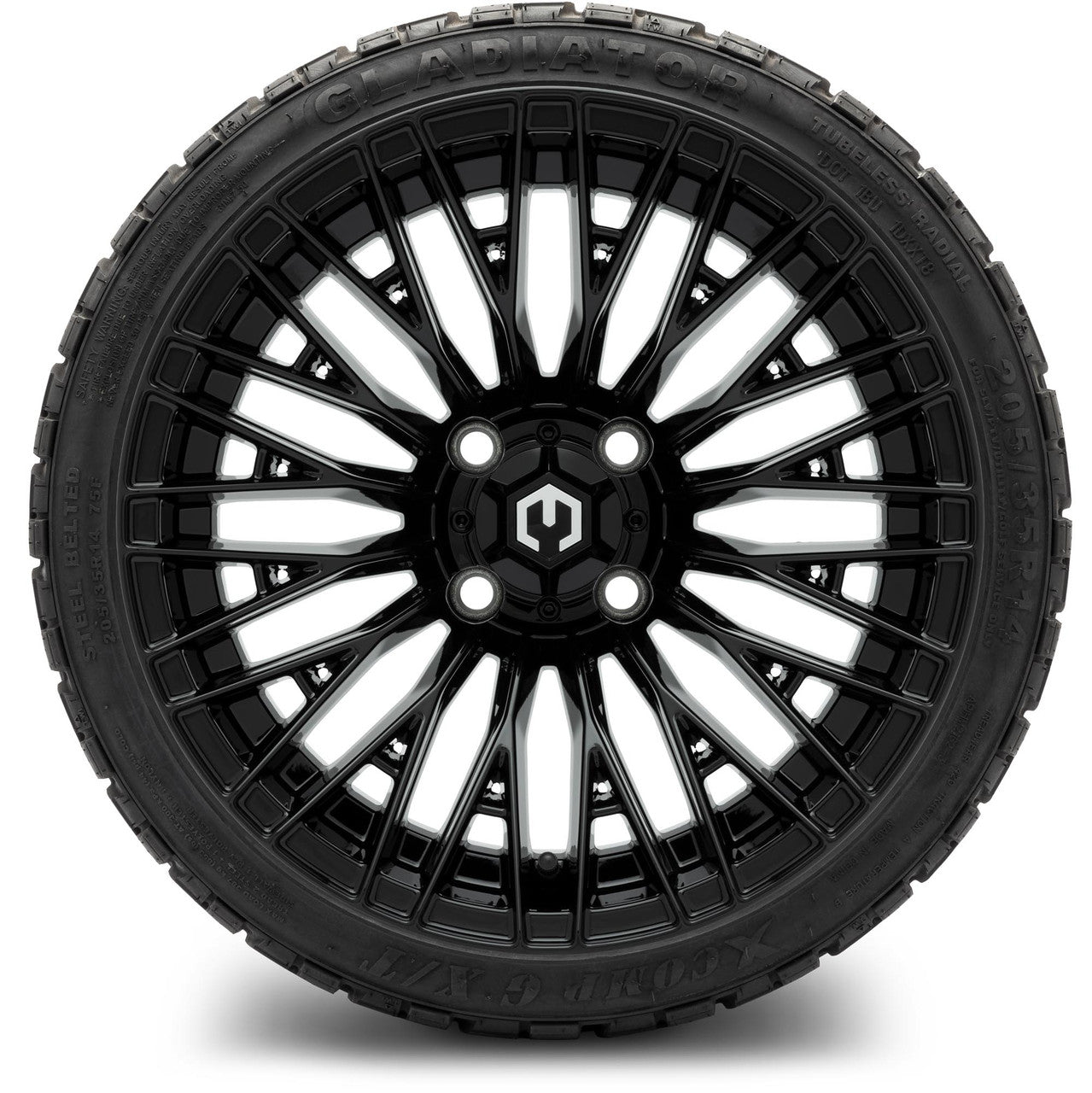 MODZ® 14" Reaper Glossy Black Wheels & Off-Road Tires Combo