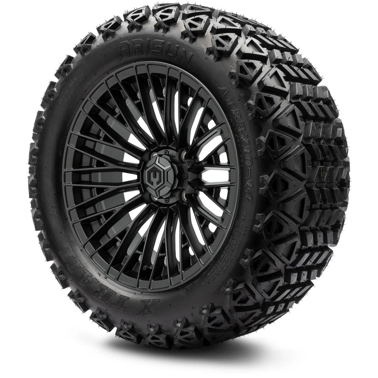 MODZ® 14" Reaper Titanium Gunmetal Wheels & Off-Road Tires Combo