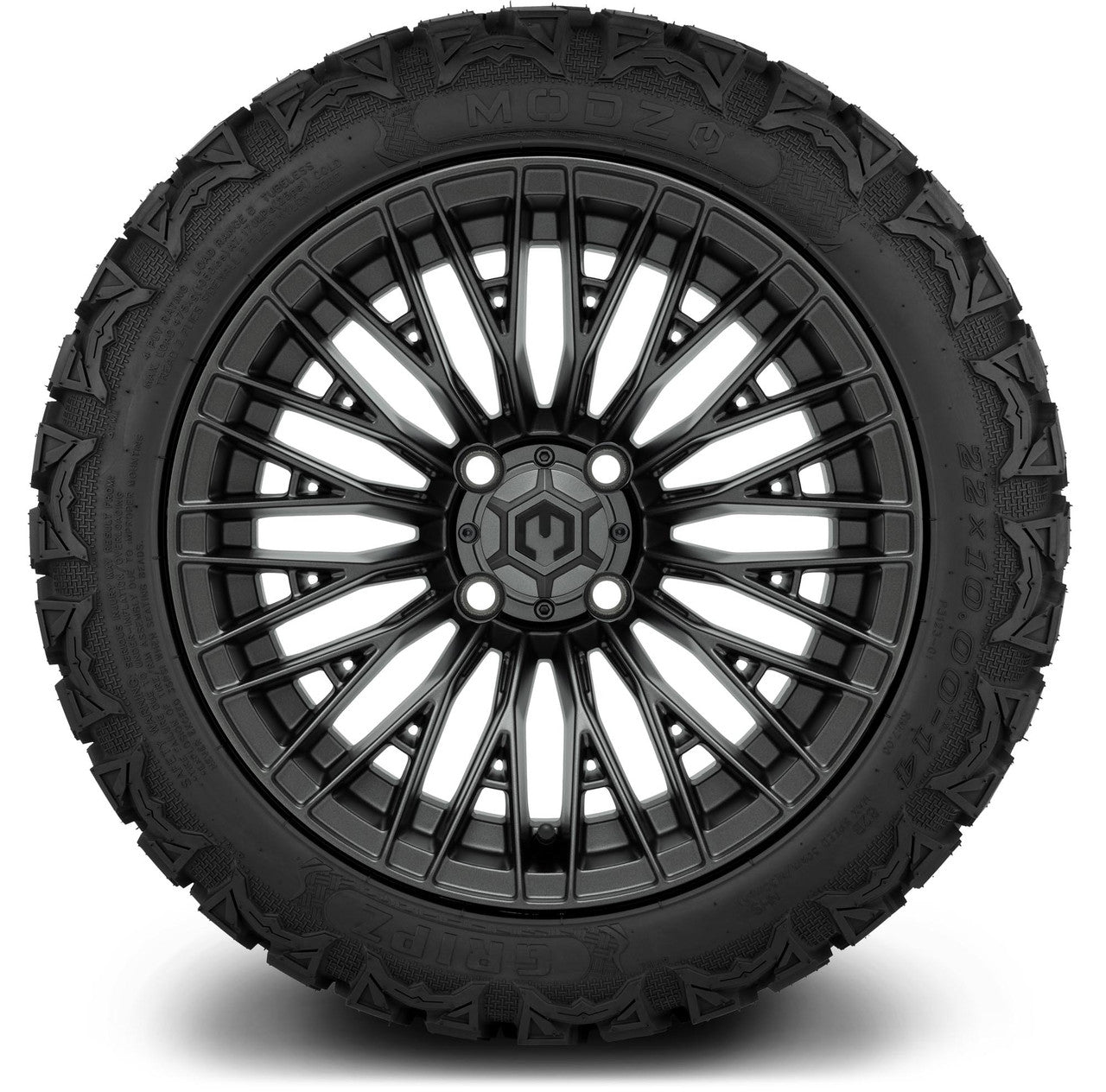 MODZ® 14" Reaper Titanium Gunmetal Wheels & Off-Road Tires Combo