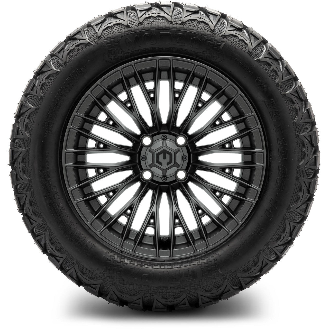MODZ® 14" Reaper Titanium Gunmetal Wheels & Off-Road Tires Combo
