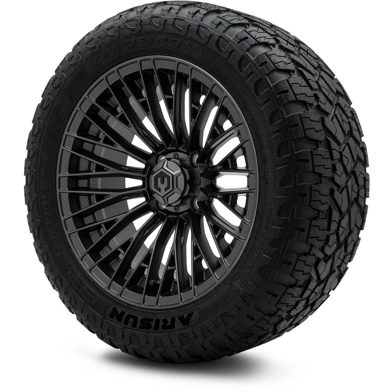 MODZ® 14" Reaper Titanium Gunmetal Wheels & Off-Road Tires Combo