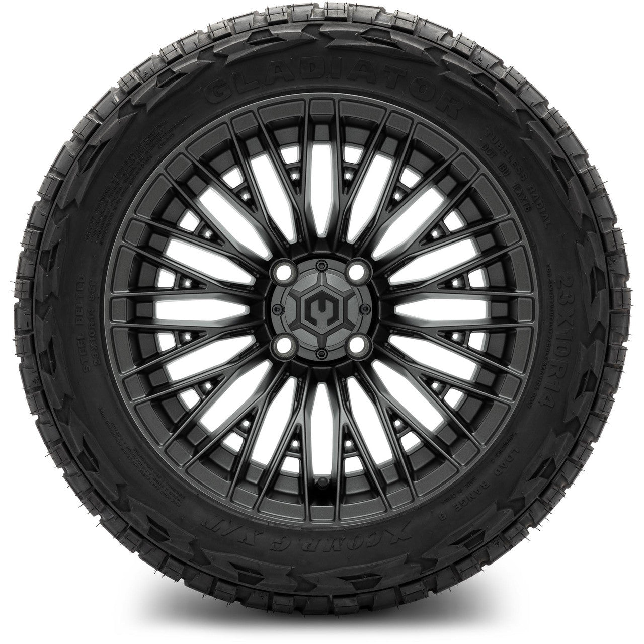 MODZ® 14" Reaper Titanium Gunmetal Wheels & Off-Road Tires Combo