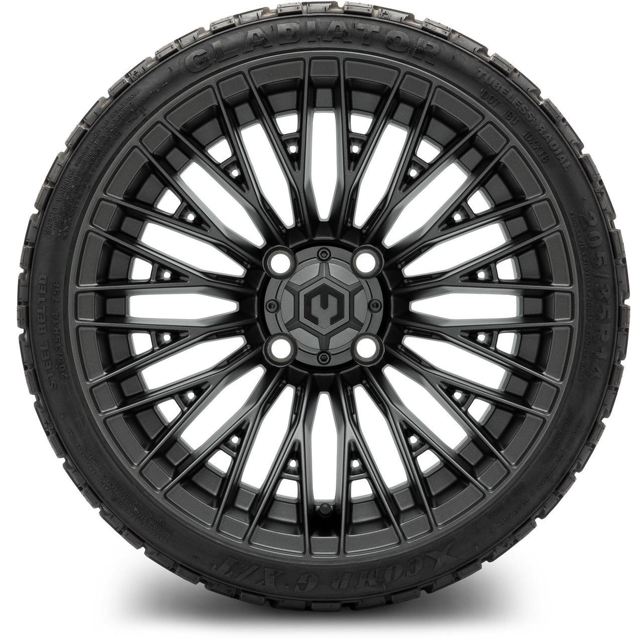 MODZ® 14" Reaper Titanium Gunmetal Wheels & Off-Road Tires Combo