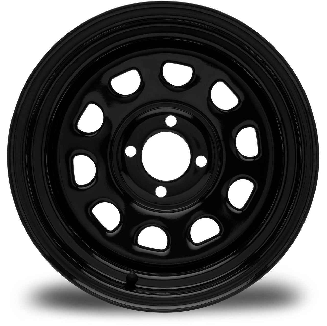 MODZ® Steel D-Window Glossy Black 14" Golf Cart Wheel