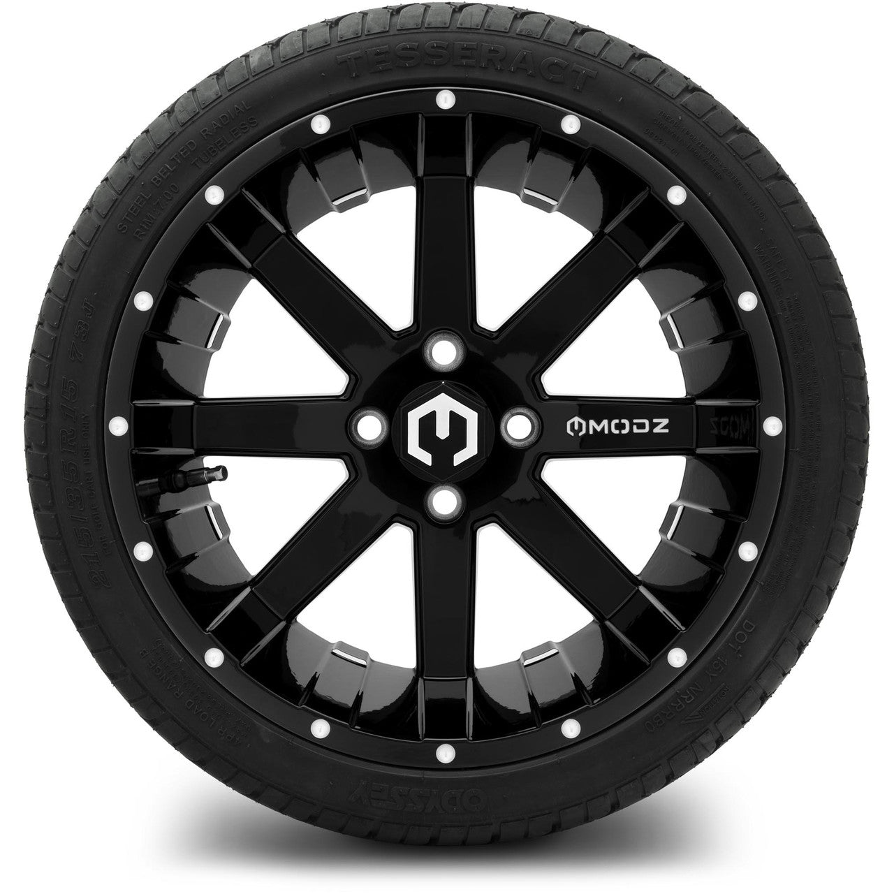 MODZ® 15" Assault Glossy Black with Ball Mill Wheels & Street Tires Combo
