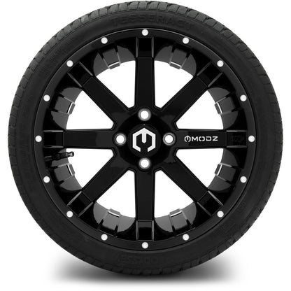 MODZ® 15" Assault Glossy Black with Ball Mill Wheels & Street Tires Combo