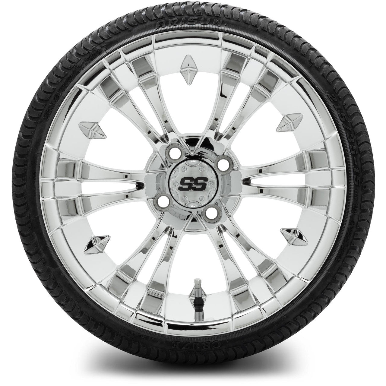 MODZ® 15" Vampire Chrome Wheels & Street Tires Combo