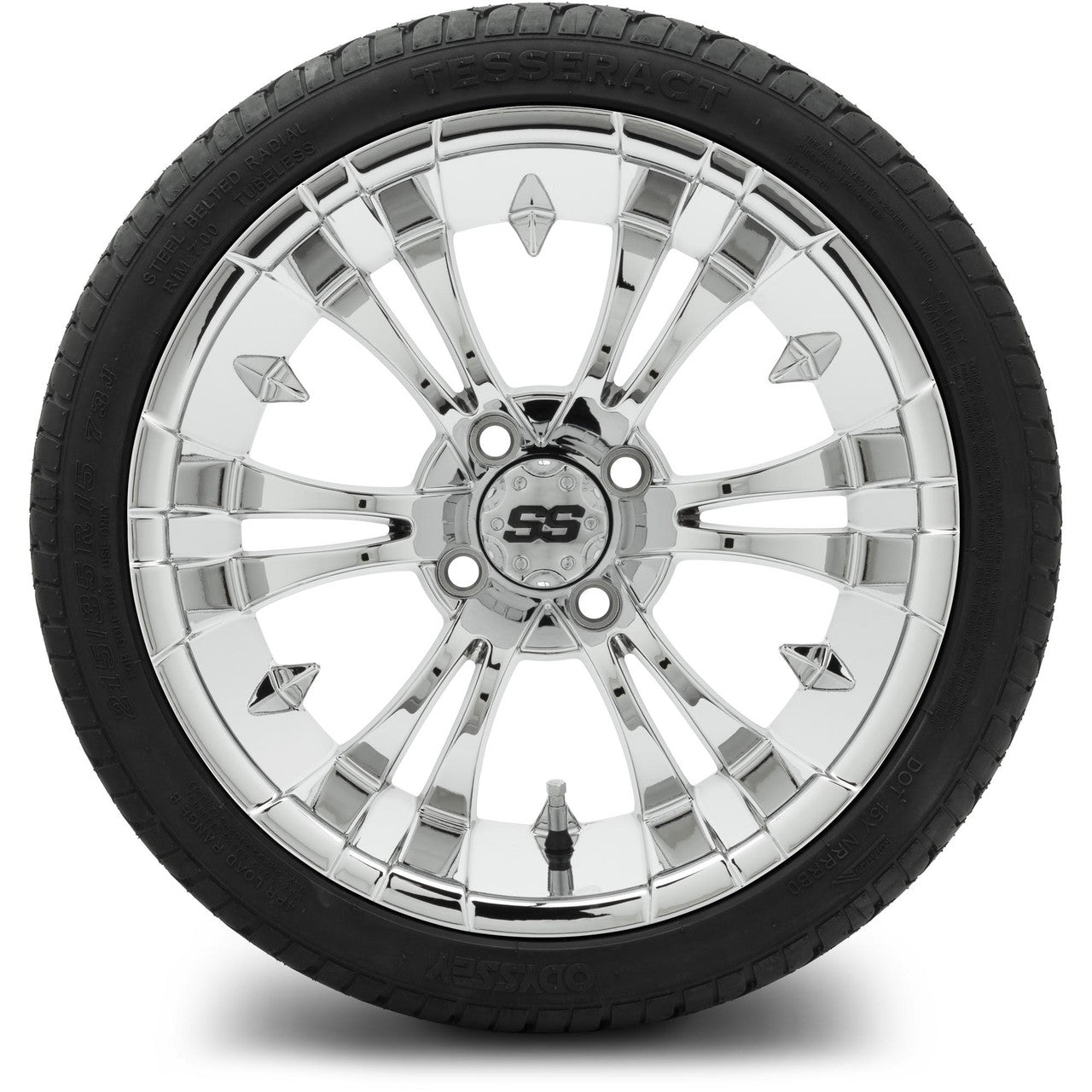 MODZ® 15" Vampire Chrome Wheels & Street Tires Combo