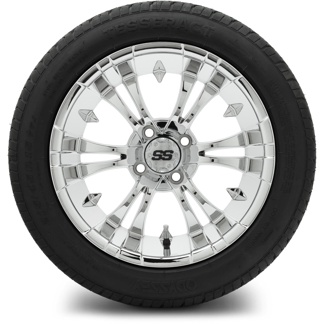 MODZ® 15" Vampire Chrome Wheels & Street Tires Combo