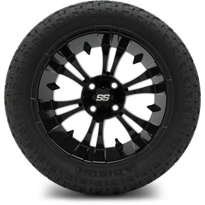 MODZ® 15" Vampire Glossy Black Wheels & Off-Road Tires Combo