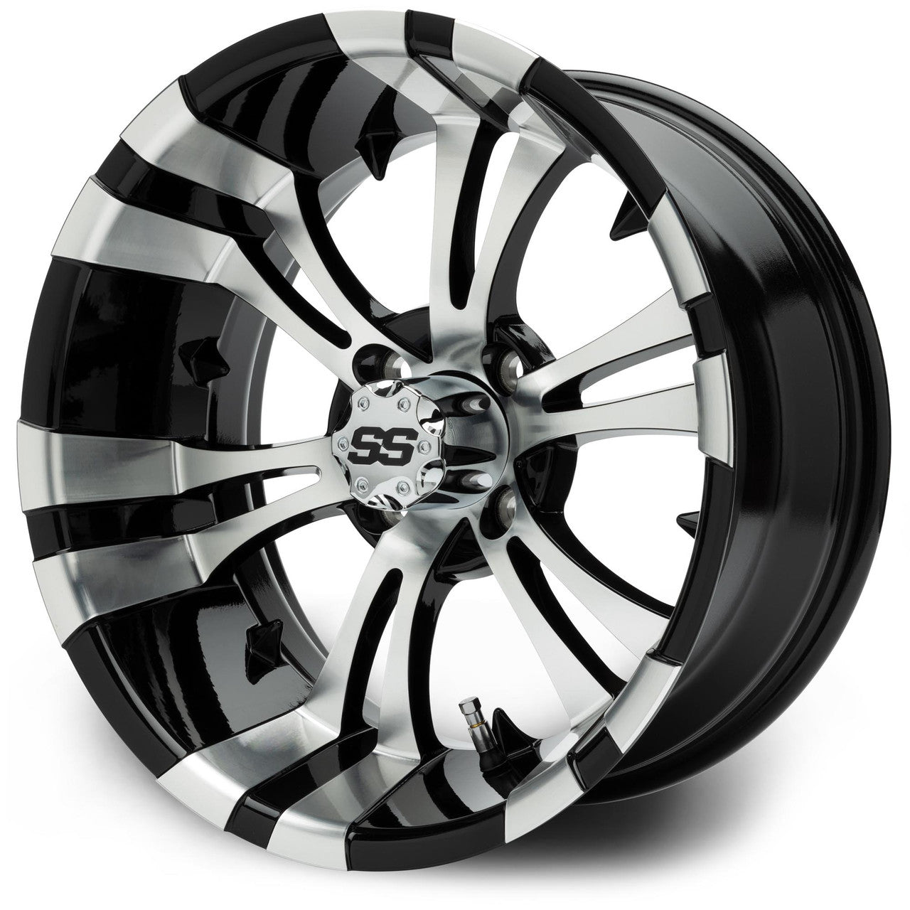 MODZ® Vampire Machined Black 15" Golf Cart Wheel
