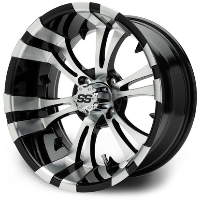 MODZ® Vampire Machined Black 15" Golf Cart Wheel