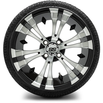 MODZ® 15" Vampire Machined Black Wheels & Street Tires Combo