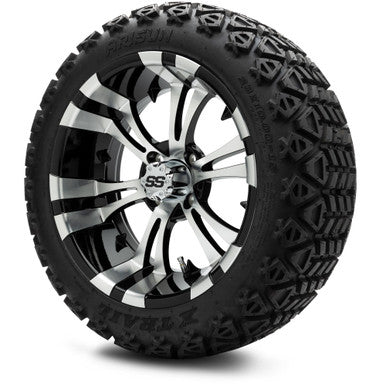 MODZ® 15" Vampire Machined Black Wheels & Off-Road Tires Combo