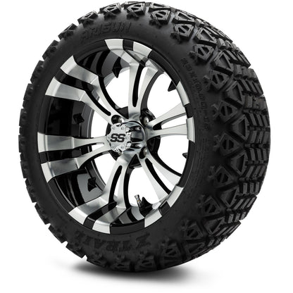 MODZ® 15" Vampire Machined Black Wheels & Off-Road Tires Combo