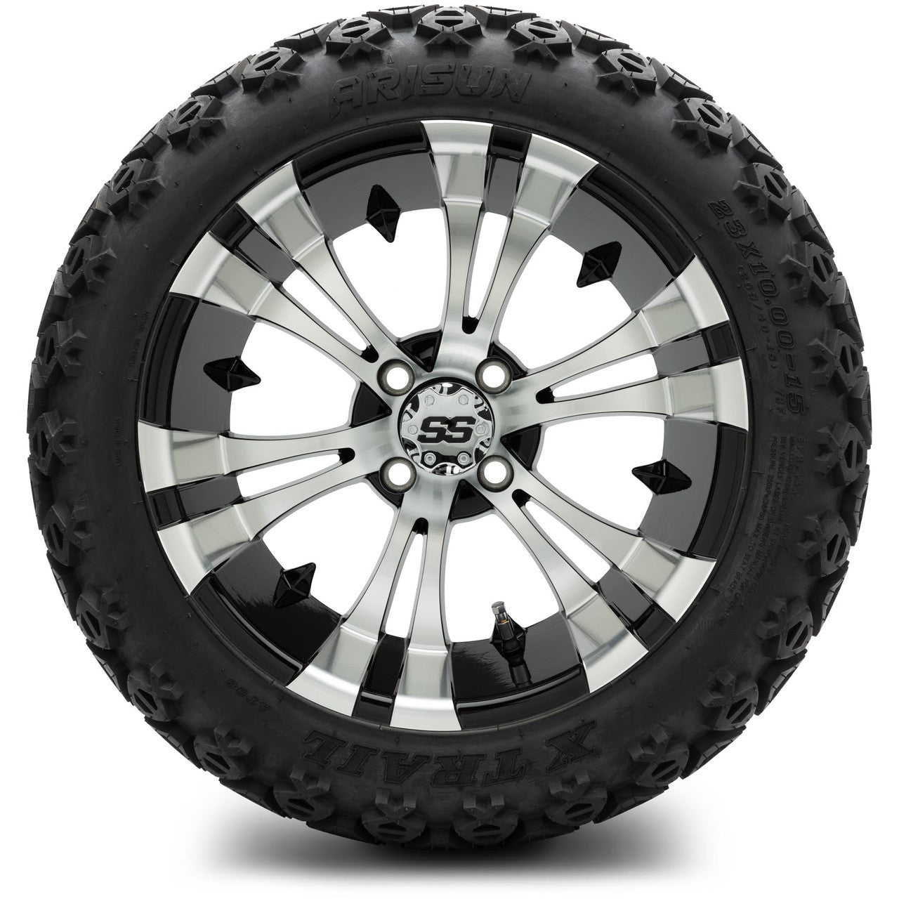 MODZ® 15" Vampire Machined Black Wheels & Off-Road Tires Combo