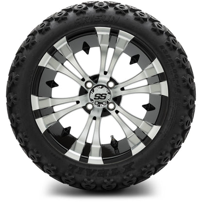 MODZ® 15" Vampire Machined Black Wheels & Off-Road Tires Combo