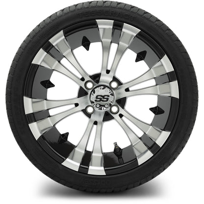 MODZ® 15" Vampire Machined Black Wheels & Street Tires Combo