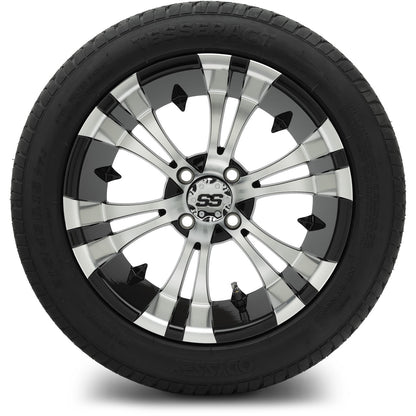 MODZ® 15" Vampire Machined Black Wheels & Street Tires Combo
