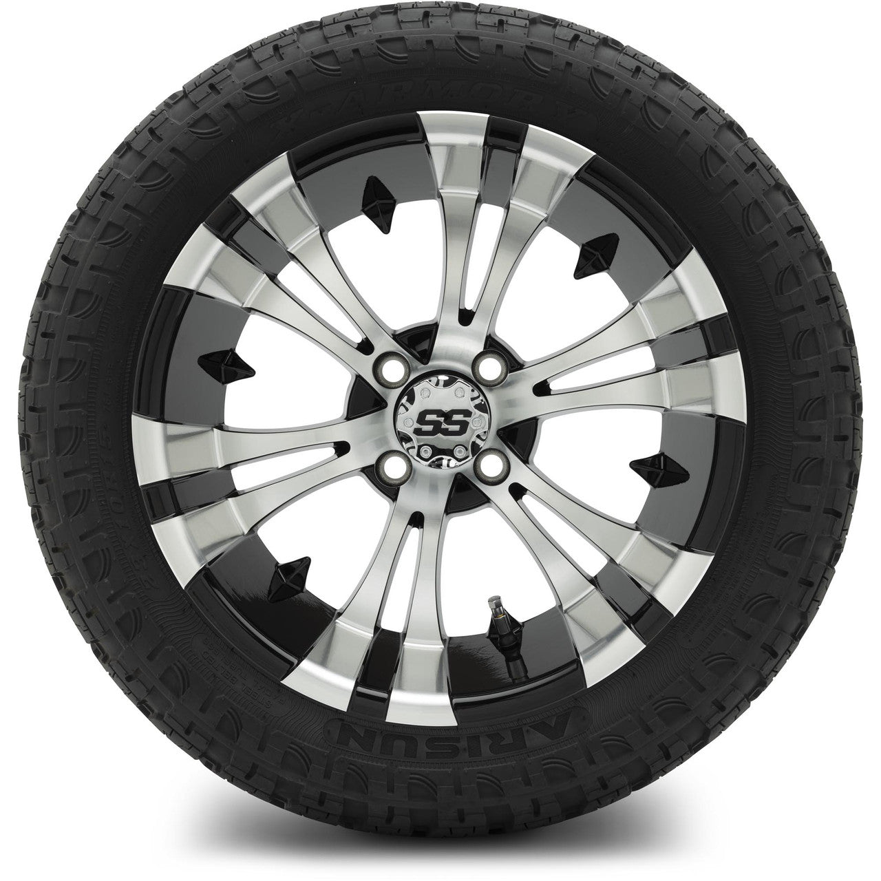 MODZ® 15" Vampire Machined Black Wheels & Off-Road Tires Combo