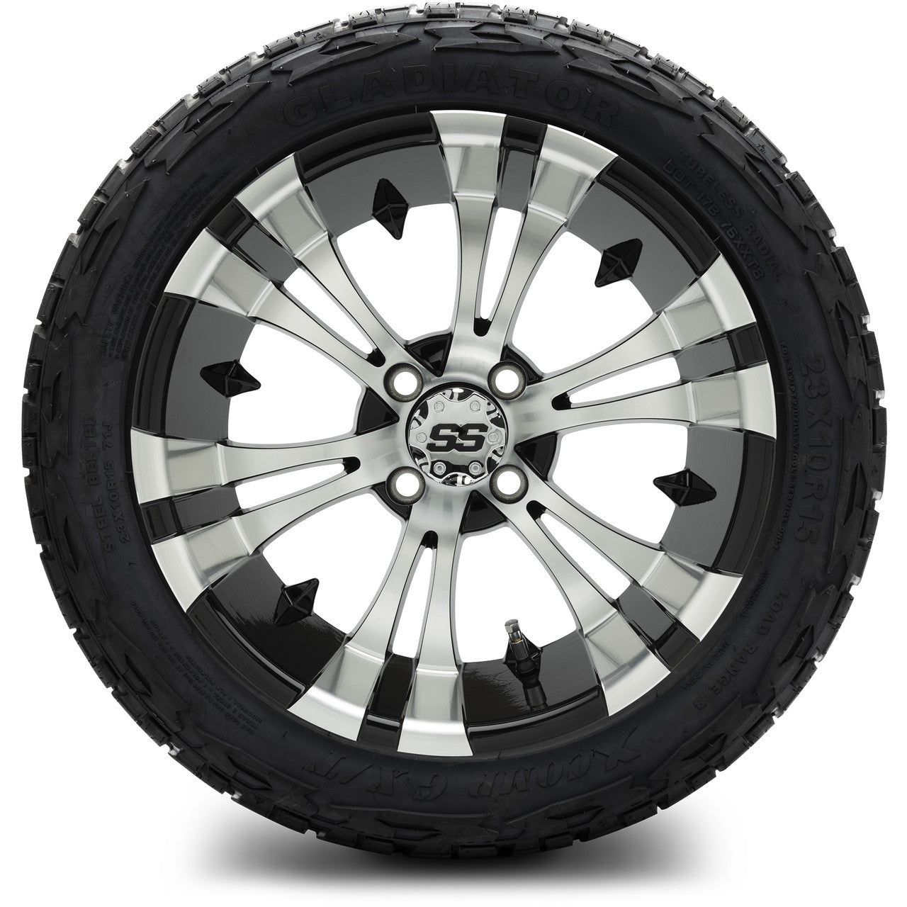 MODZ® 15" Vampire Machined Black Wheels & Off-Road Tires Combo