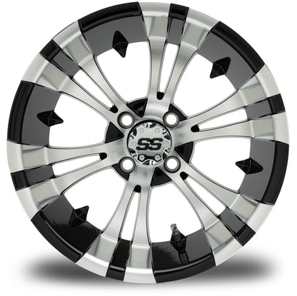 MODZ® Vampire Machined Black 15" Golf Cart Wheel