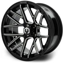 MODZ® Matrix Glossy Black with Ball Mill 15" Golf Cart Wheel
