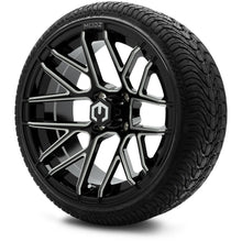 MODZ® 15" Matrix Glossy Black with Ball Mill Wheels & Street Tires Combo