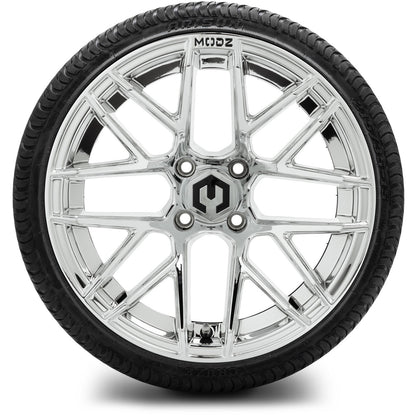 MODZ® 15" Matrix Chrome Wheels & Street Tires Combo