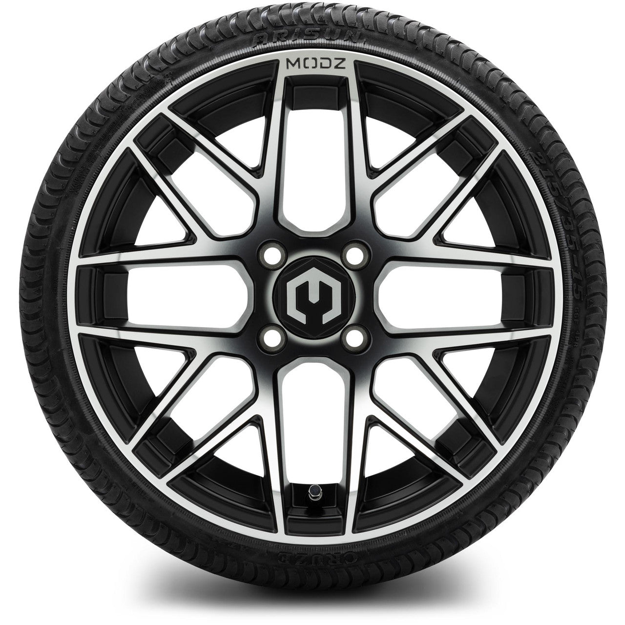 MODZ® 15" Matrix Machined Black Wheels & Street Tires Combo
