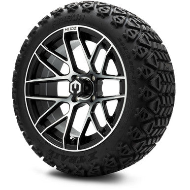 MODZ® 15" Matrix Machined Black Wheels & Off-Road Tires Combo