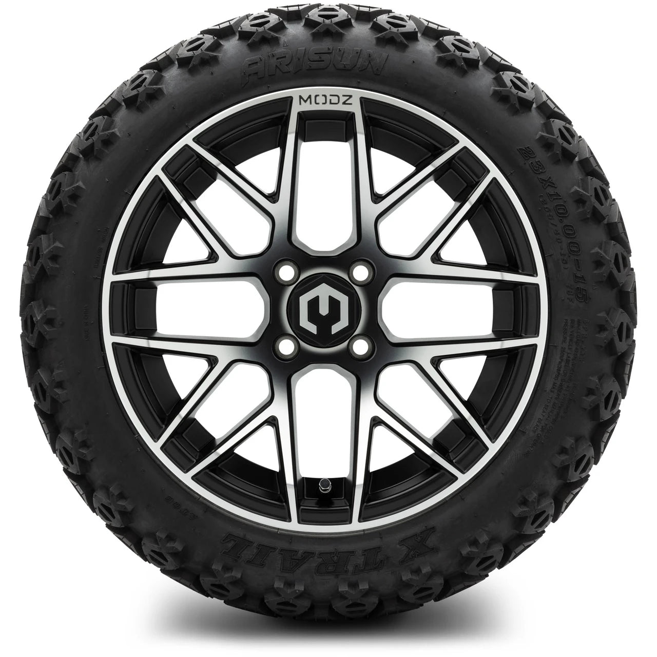MODZ® 15" Matrix Machined Black Wheels & Off-Road Tires Combo