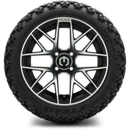 MODZ® 15" Matrix Machined Black Wheels & Off-Road Tires Combo